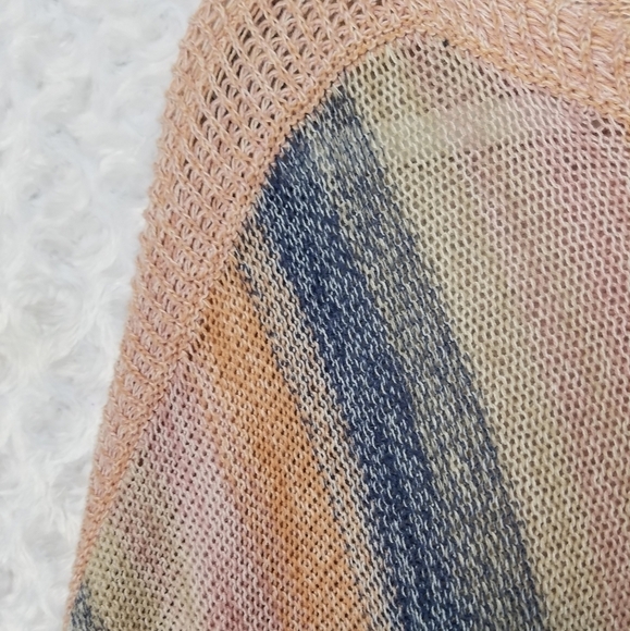 Anthropologie Blush Striped Poncho - Picture 4 of 6